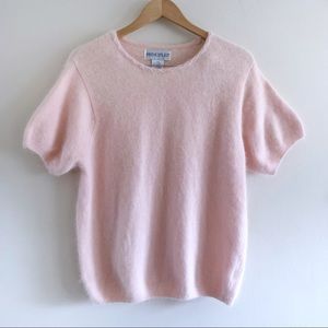 Vintage Angora blend Light Pink Sweater Top